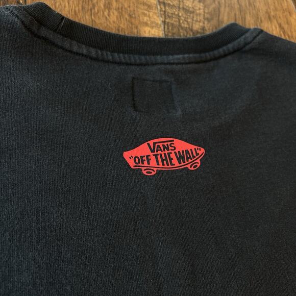 EUC Men's Vans Thrasher Off The Wall Black Flame Sweatshirt | Embroidered MEDIUM - Picture 9 of 11